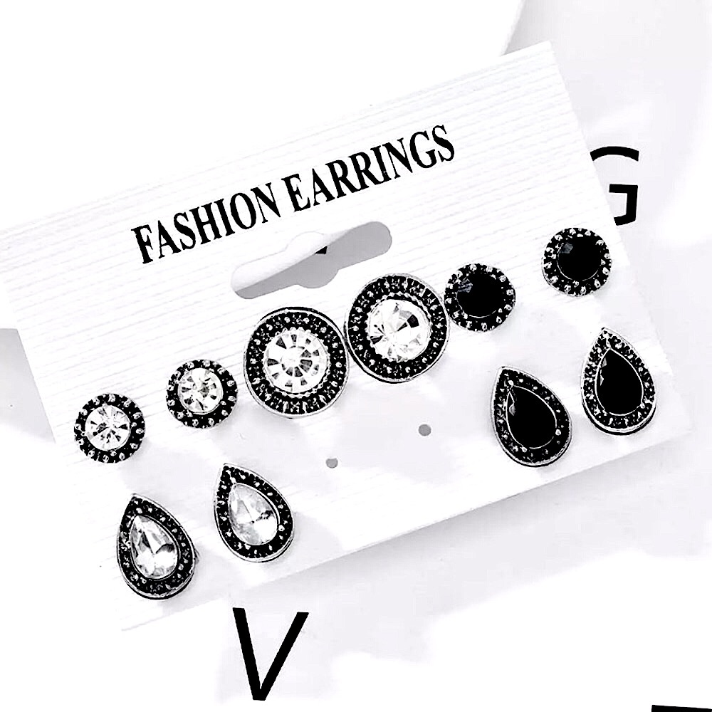 ⚜️[𝟯/$𝟮𝟴]⚜️5 Pairs Silver Boho Earrings Set NEW - Picture 2 of 7